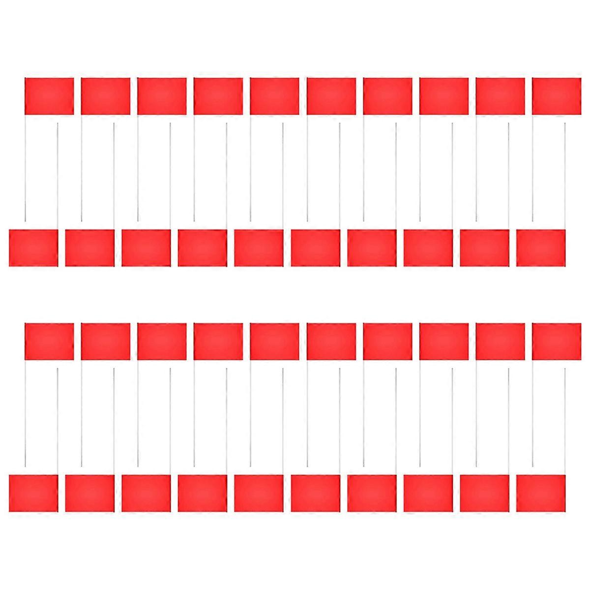 20pcs Red Marking Flags for Lawn, Lawn Marking Landscape Flags