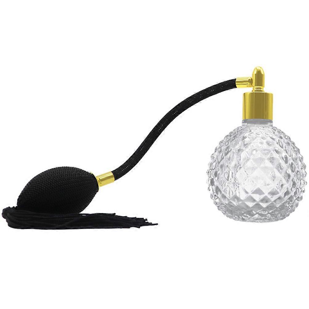 Vintage Glass Perfume Bottle with Sprayer – Refillable Fine Mist Container for Travel & Fragrance Storage, Retro Tassel Design