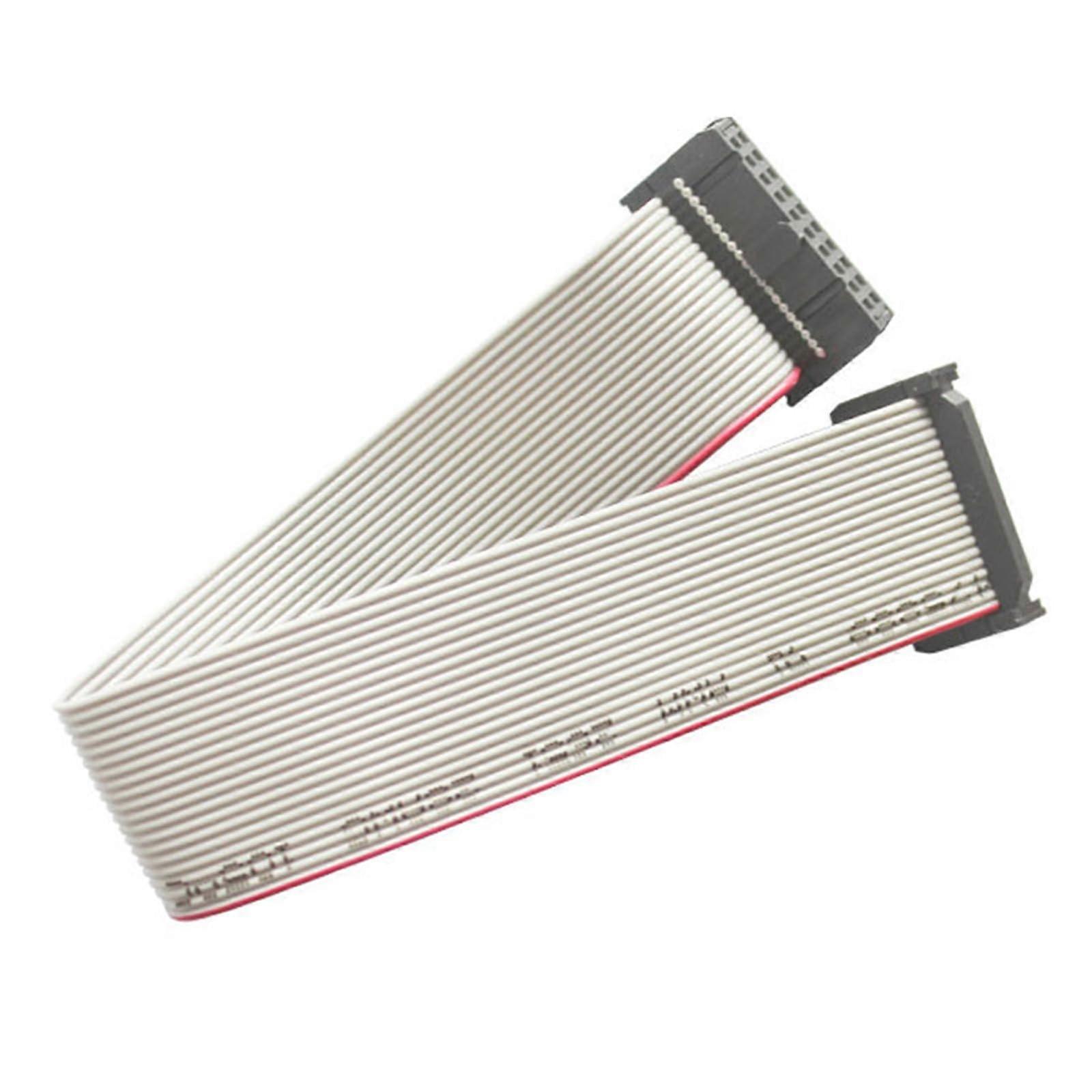 JTAG AVR 20P 20 Pins 2.54 mm 20 cm Download Cable Wire Connectors Grey Flat Ribbon Data Cable