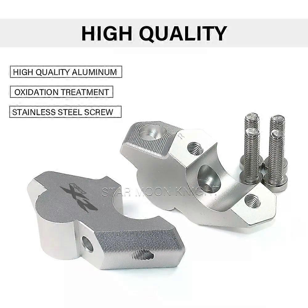 Rehausseurs De Guidon CNC 28 Mm Pour BMW F900R Et F900XR – Silver – Meilleure Position De Conduite !
