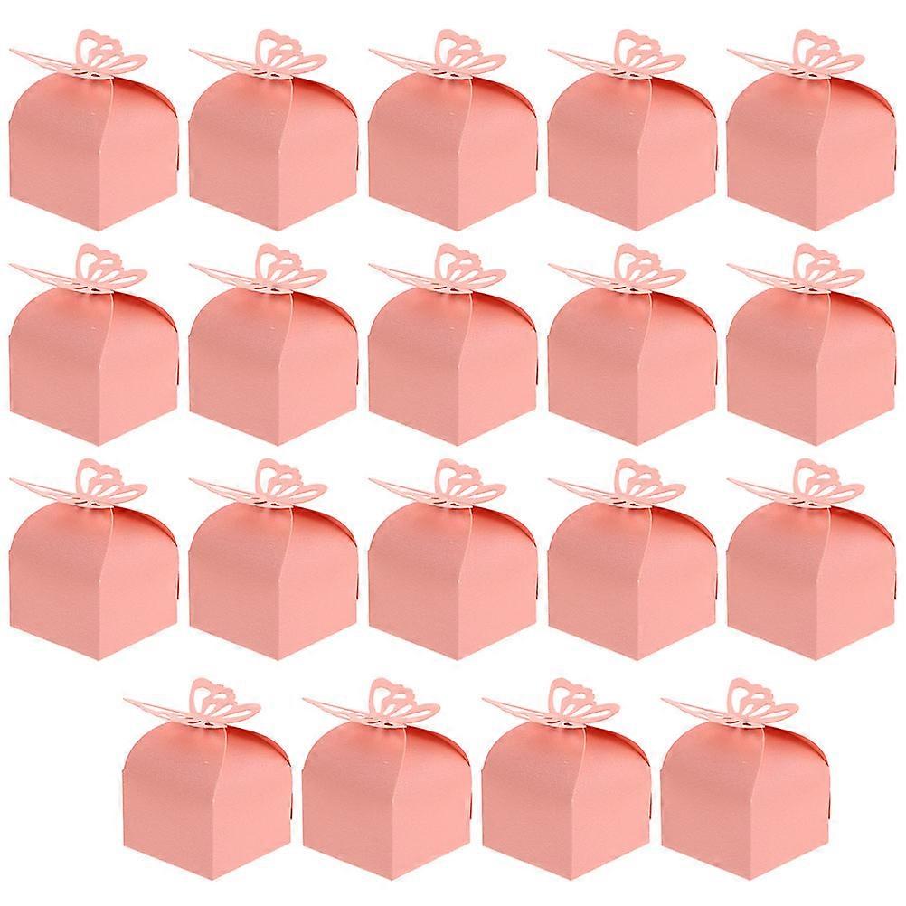 Small Party Favor Boxes present Packaging Storage Pink Paper Candy Boxes Wedding Party 8x5.5x5.5cm 25Pack