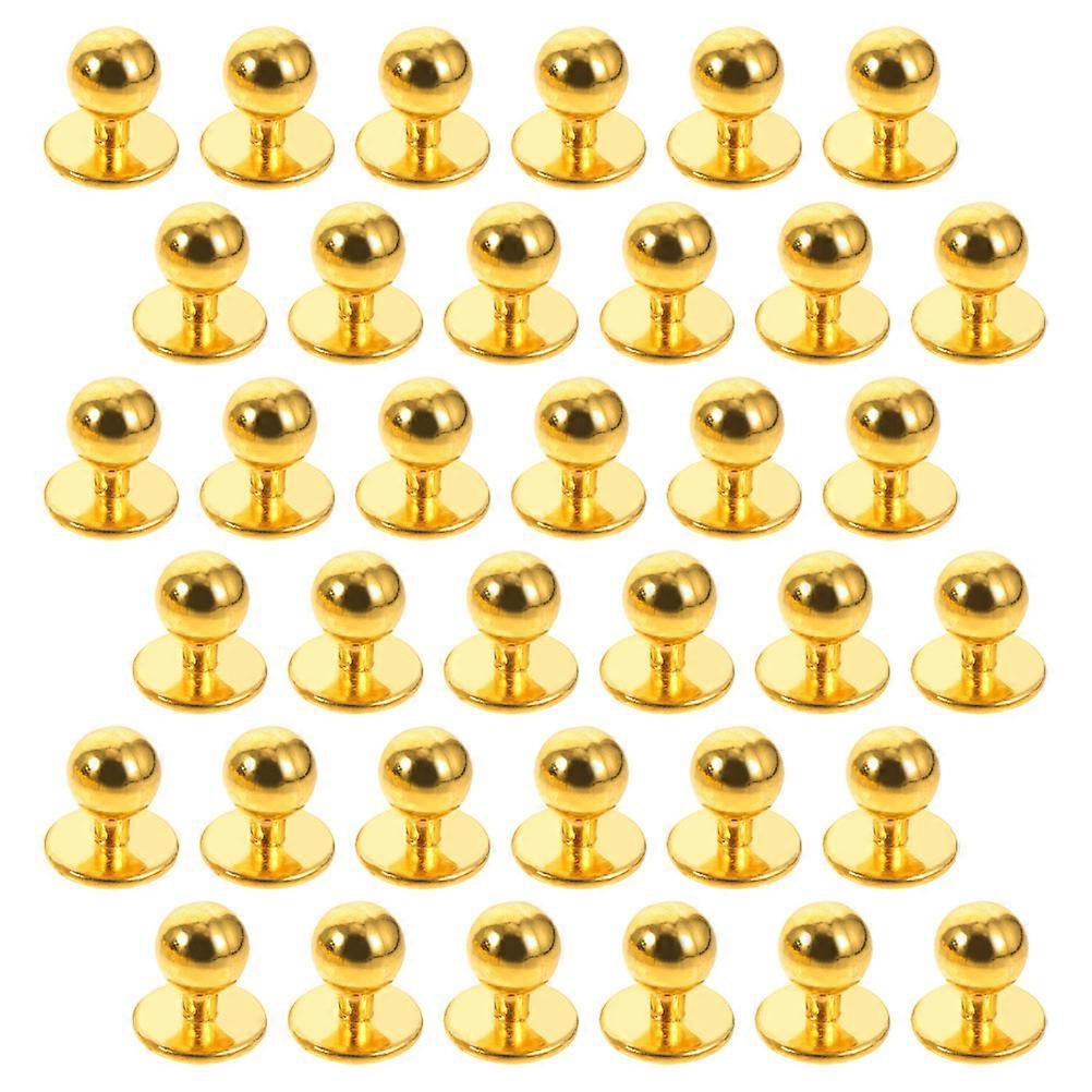 Stud Buttons for Chef Uniform Professional Use Round Ball Shape Plastic 50Pcs