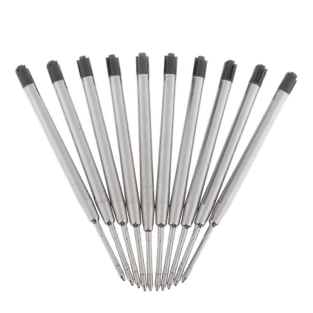 Black Ballpoint Pen Refills Pack of 10 - High Quality, Standard Size, Compatible with Most Ballpoint Pens, Black Ink