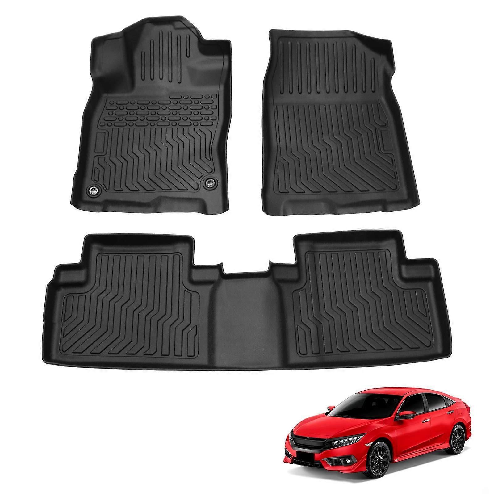 Car Floor Mats for 17-21 Honda Civic Si & 16-21 Civic All-Weather Liner NO.6463