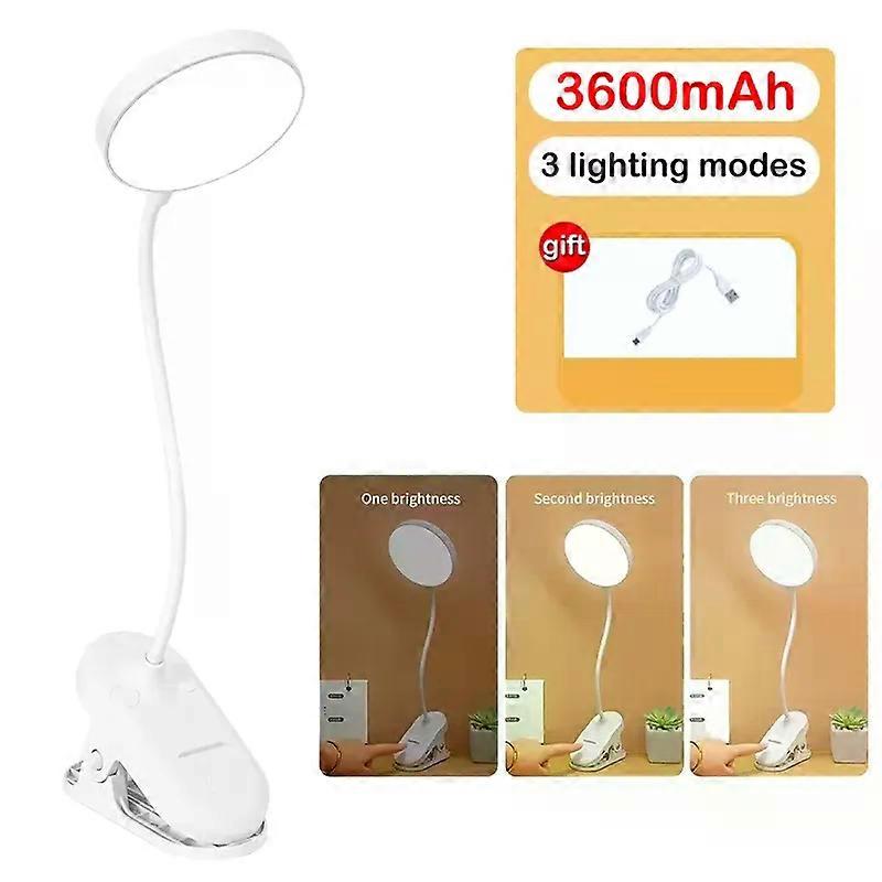 Led Table Lamp USB Rechargeable Night Light With Folding Clamp Study Stand Read Lamp Touch 3 Modes Dimming Eye Protection Light