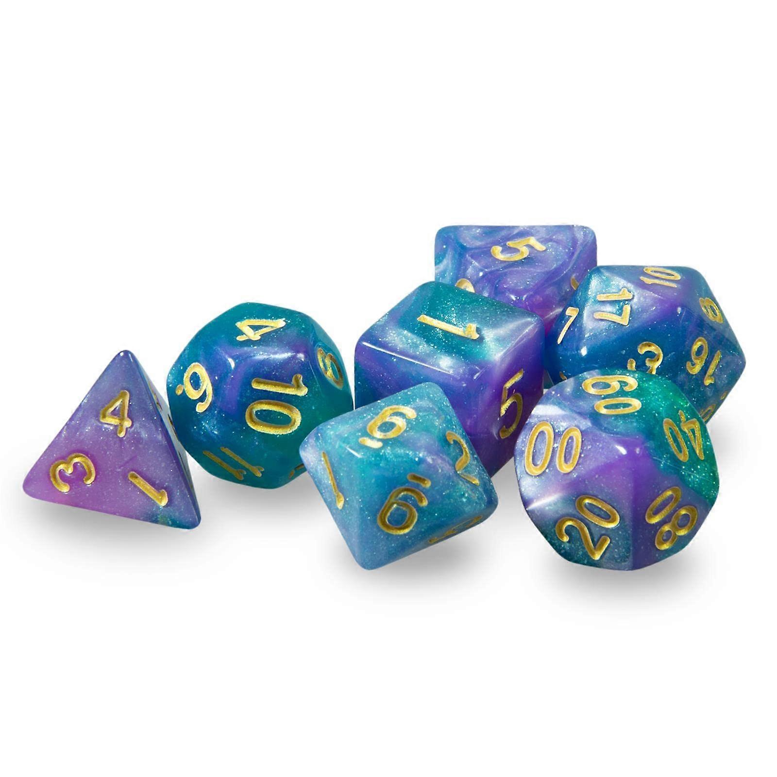 Pen & Paper Polyhedral Dice 7-Piece Set Design4 Tabletop RPG Dice