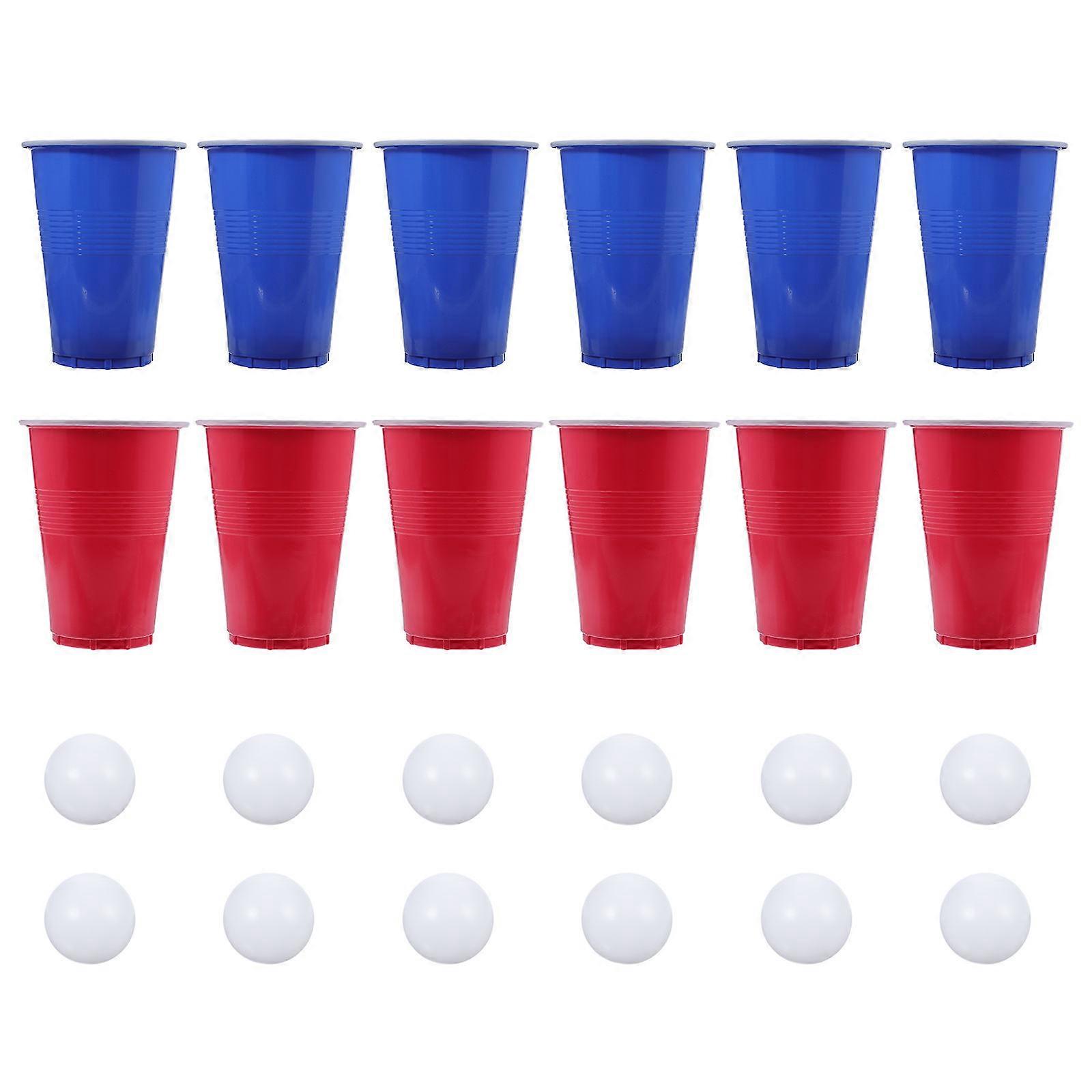 Beverages Cup Pong Game 1 Set Cup Shape Assorted Color Balls Ideal For Indoor Use Outdoor Use Great For Gathering 48PCS