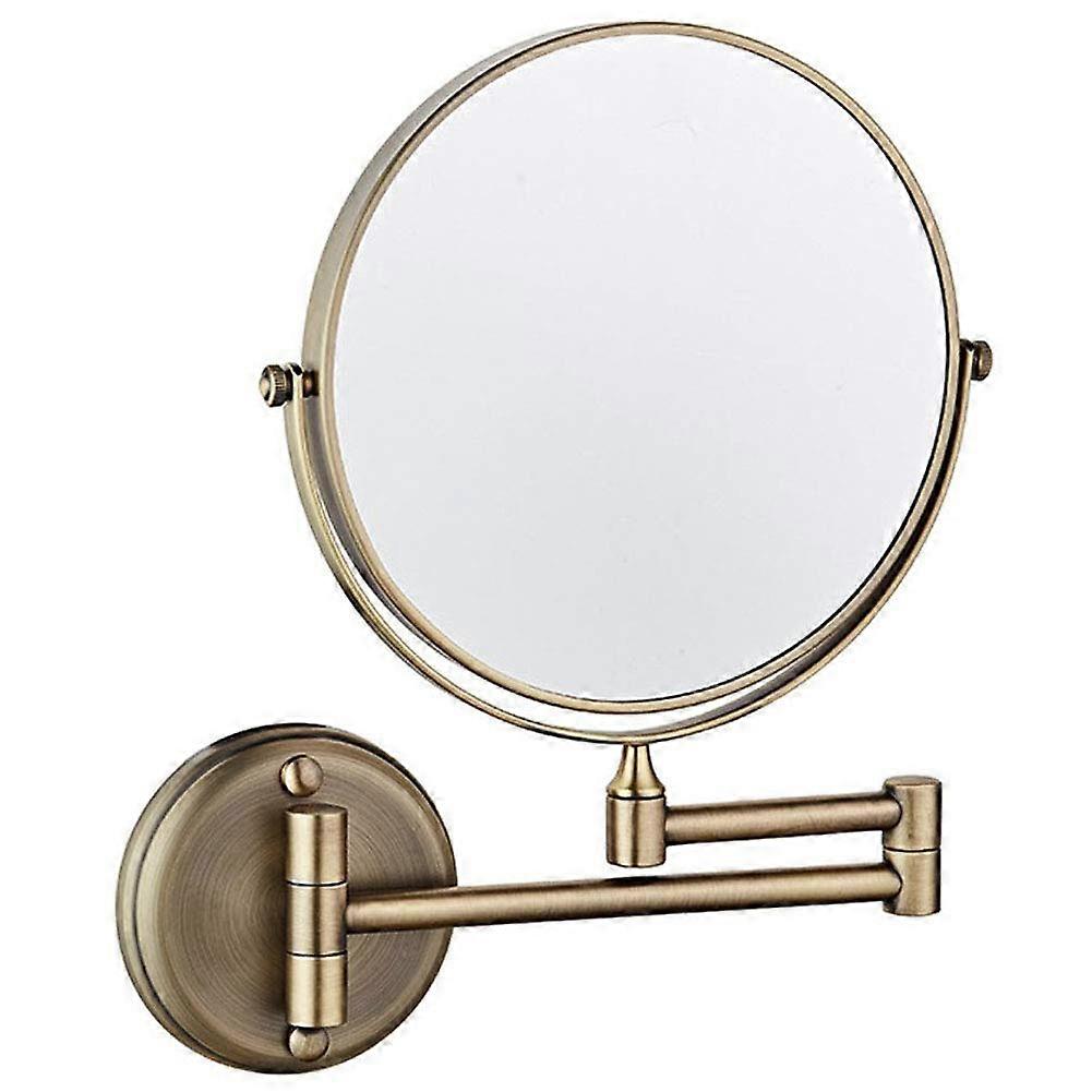 Wall Mounted Makeup Mirror, 6 Inch Two Sided Rotating Wall Mirror (Color: Chrome)