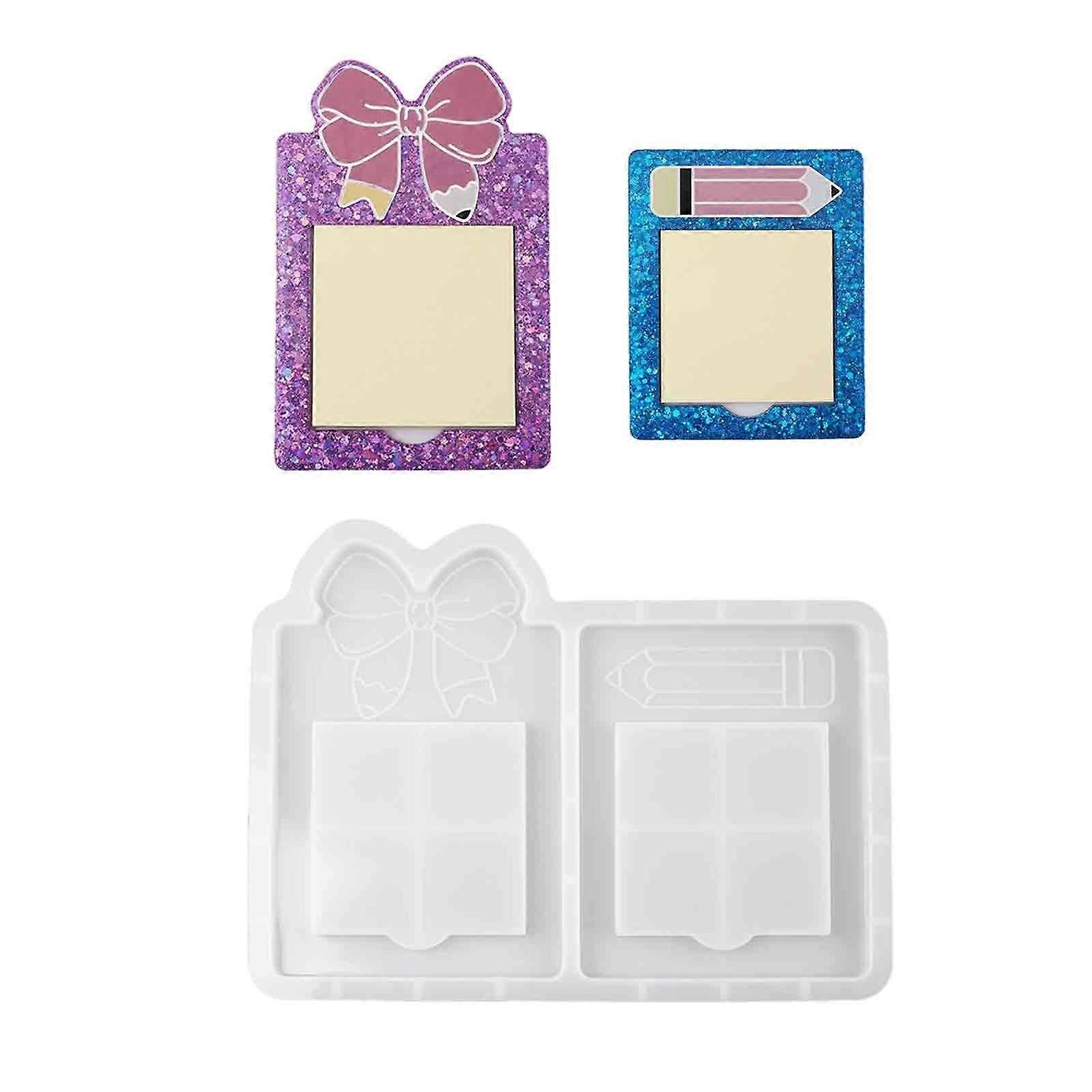Epoxy Resin Molds Sticky Note Shape Frame Moulds Crafting Mold Silicone Resin Molds Suitable for Hand-Making Decors Multicolor
