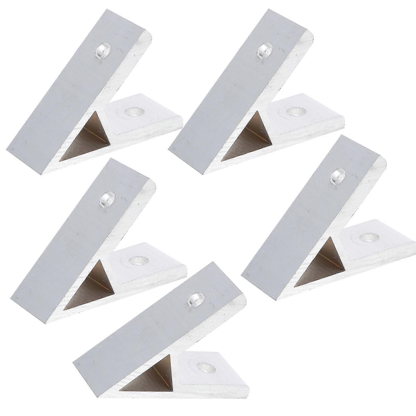 Angle Bracket Aluminum Profile Brackets Resistance Industrial Use Silver 5Pcs