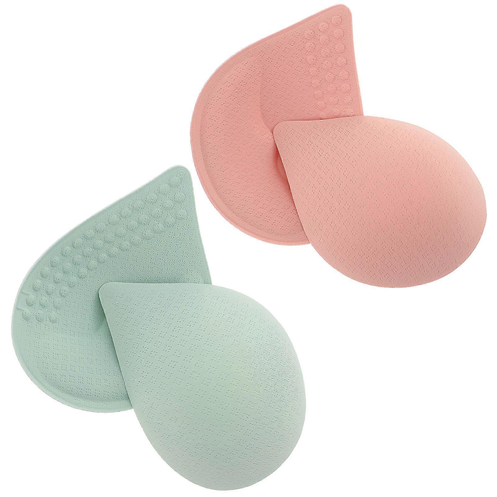 Supple and Breathable Latex Bra Pads Inserts for Women Assorted Color Lightweight and Durable 2 Pairs