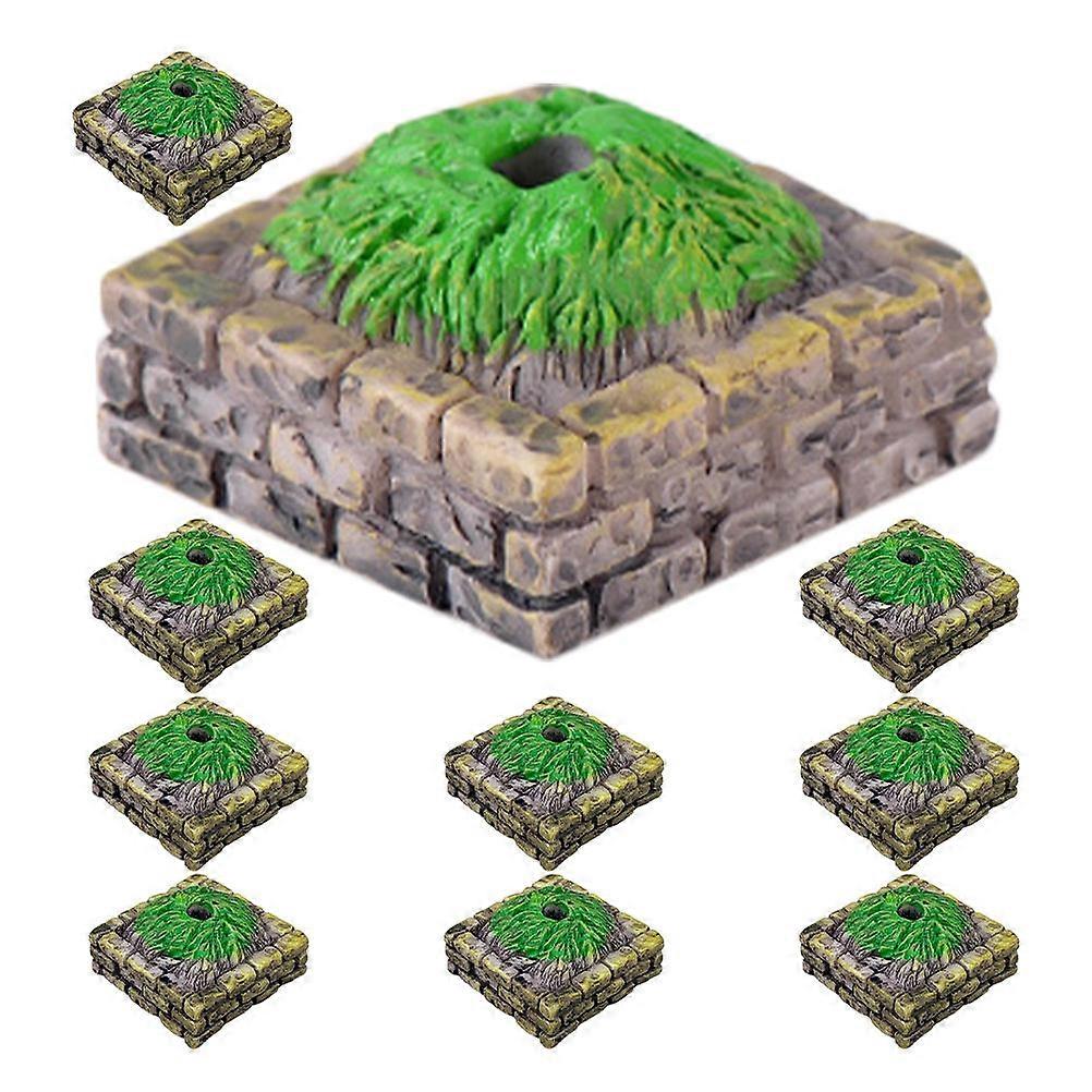10pcs Miniature Tree Altar Base for Sand Table Scenery DIY Landscape Decoration – Realistic Artificial Architecture Base for Tabletop Micro Garden,