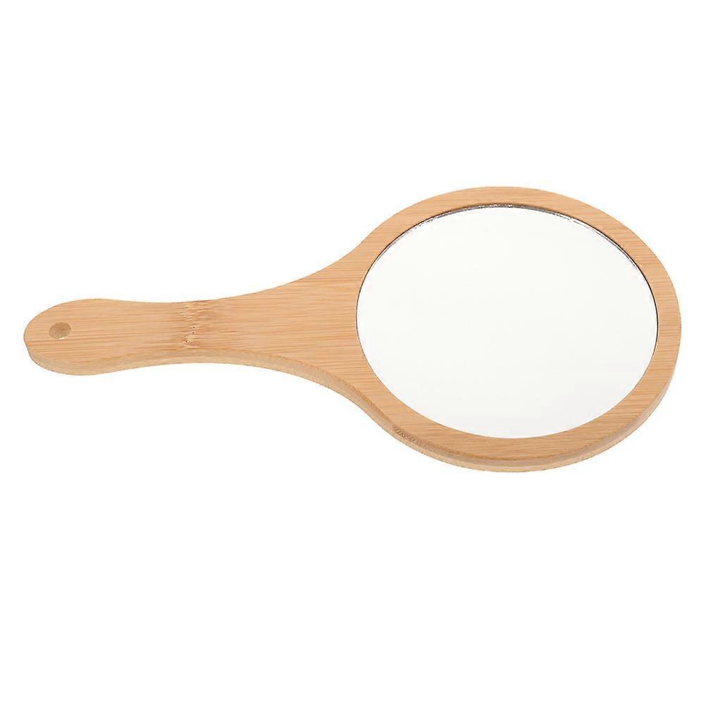 Bamboo Handheld Mirror for Women with HighDefinition Glass Surface Compact Lightweight Design for Personal Grooming 3.5 inches