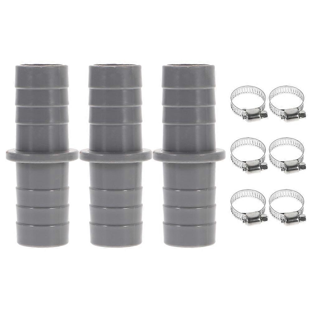 Dishwasher Drain Hose Adapter with Stainless Steel Clamp for Washing Machine Use Grey Fits 20mm Pipes