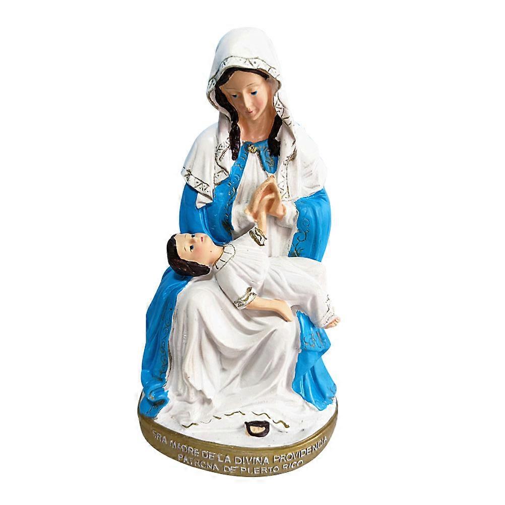 Mary Statue with Resin Material for Home Decor and Craftsmanship 7.5 Inches