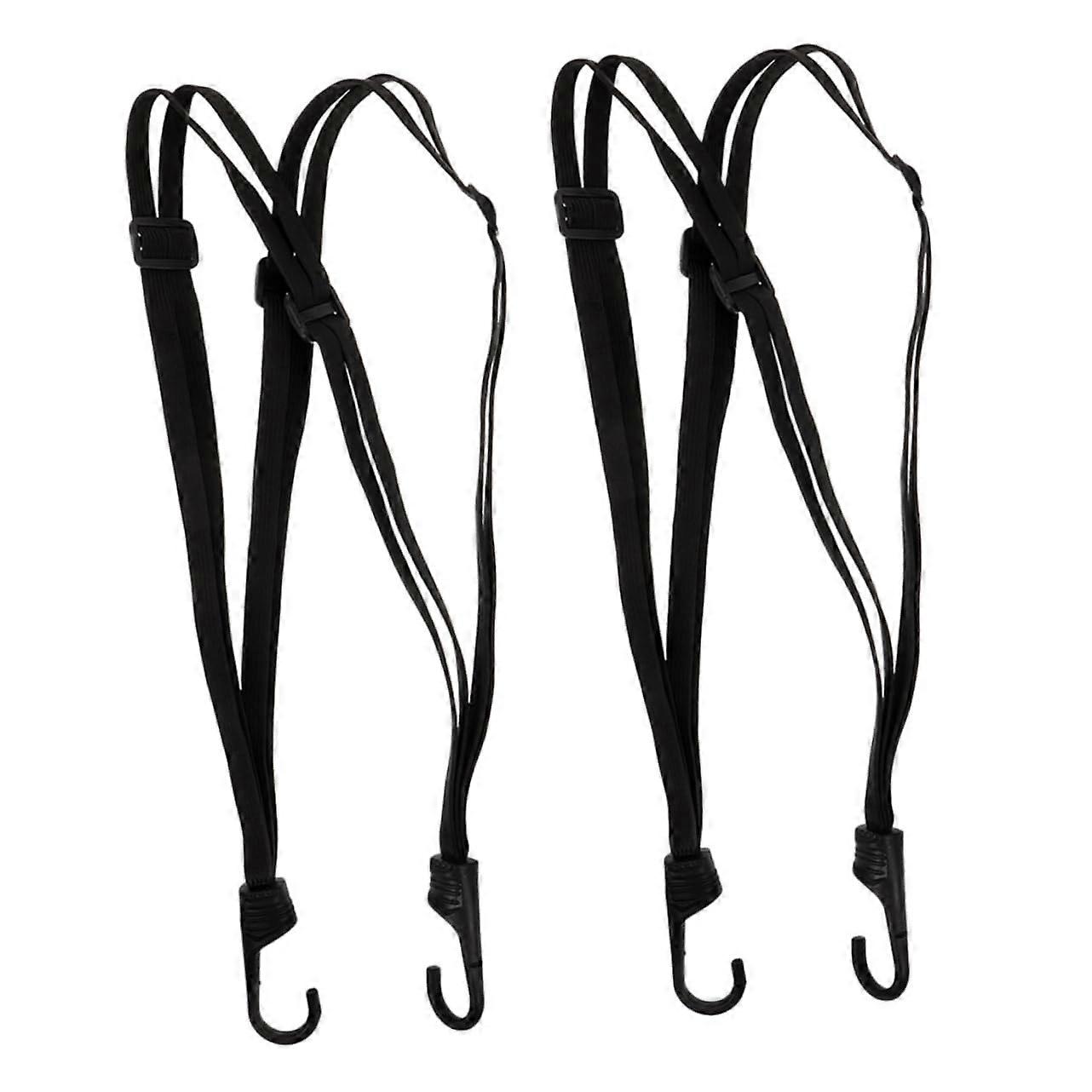 2 Pieces Adjustable Bungee Cords with Hooks for Motorcycle Accessories, Luggage Straps, and Versatile Outdoor Use – Durable and Portable