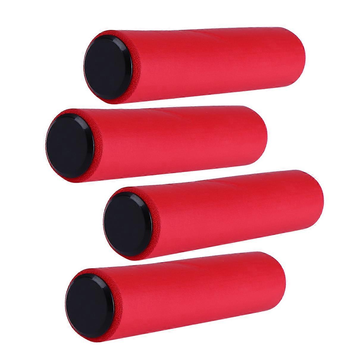 Red Antislip Silicone Gel Bike Handlebar Covers for Bicycle Easy to Install and Clean
