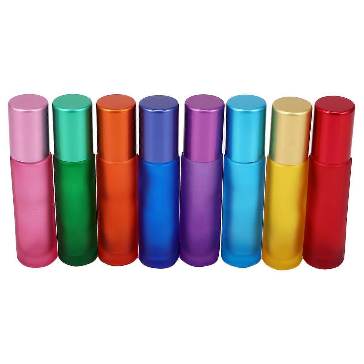 Mini Bottles Refillable Roll-on Bottle for Women Pink 10ml Capacity Leak-proof 8Pcs