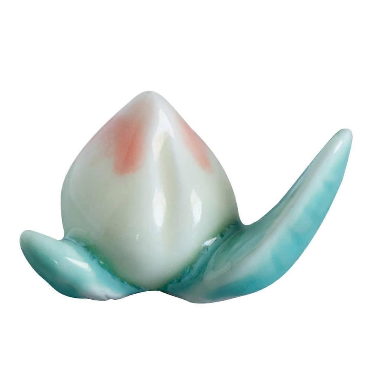 Elegant Ceramic Peach Tea-Shaped Chopstick Holder Set of 2 for Home Office Use, Stylish and Functional Utensil Storage