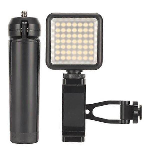 Phone Stand 360° rotatable adjustable universal mobile phone clamp holder with dual cold shoe mount phone holder with fill light with stand