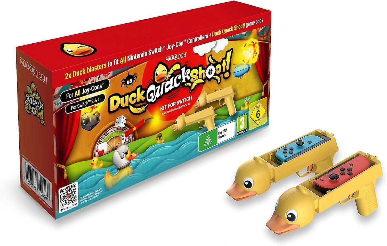 Maxx Tech - Duck Quack Shoot para Switch 1 & 2 Switch 2 (Código de juego y Duck Guns)
