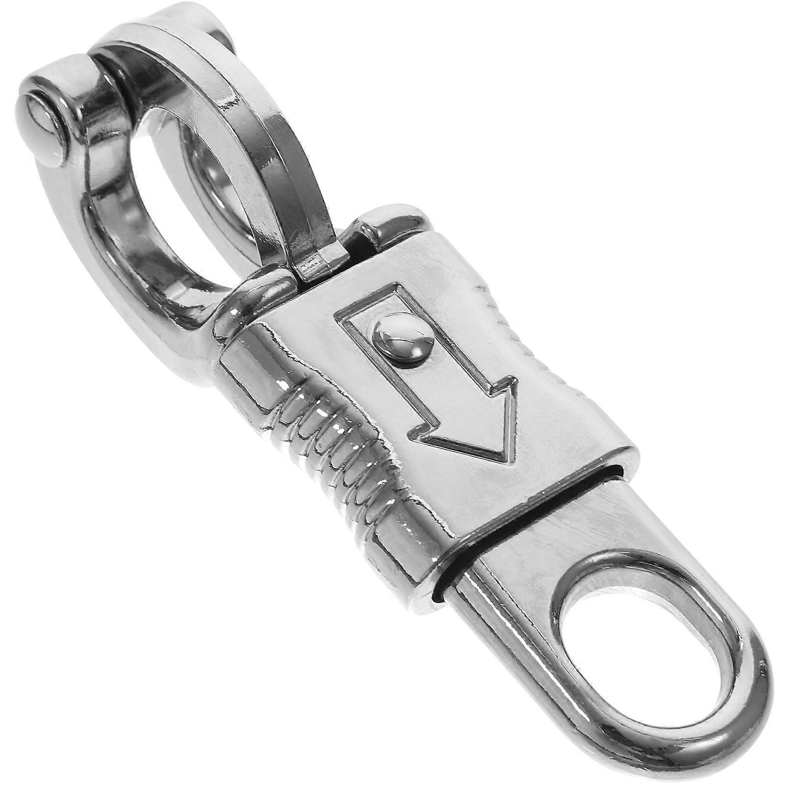 Snap Swivel Quick Release Buckle Horse Hook Silver 10.2X3.3X3cm Spring Clip Clamp Eye Release 1Set