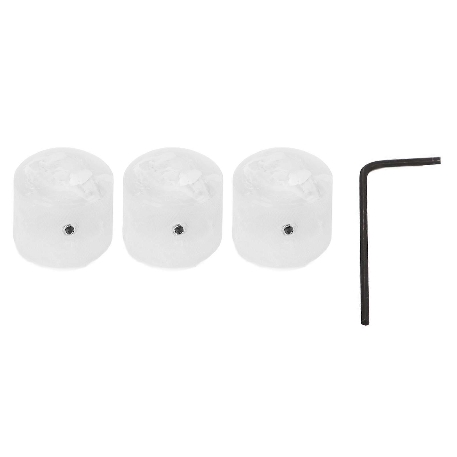 3Pcs Electric Guitar Knob String Potentiometer Controller Instrument Accessory Set Kit White