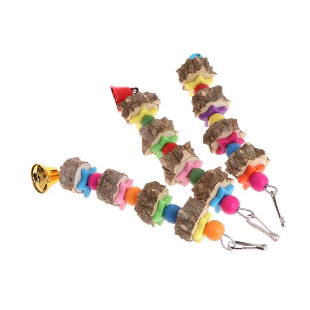 3piece Educational Parrot Toy Set, Bird Chew Toy, Grill Design, Safe for Parrots
