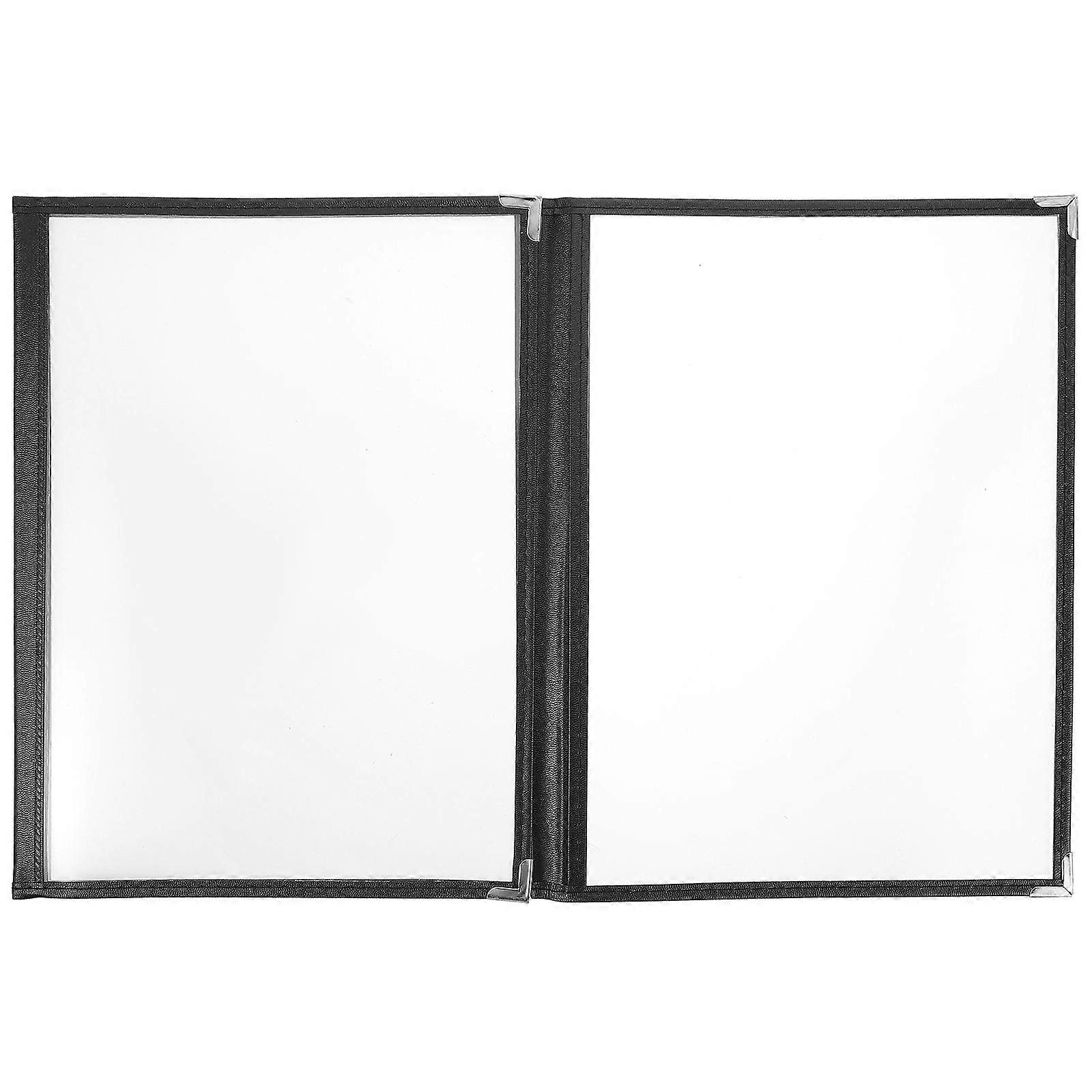Raccoglitore di copertine per menu in PVC, cartella a fogli mobili trasparente per menu di ristoranti, portapagine resistente per caffè e ristoranti
