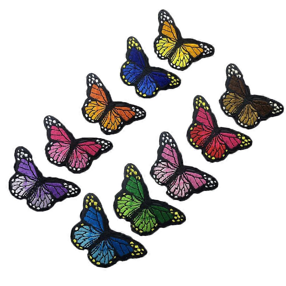 Butterflies Patches 40Pcs Assorted Color Cloth Sew-on Patch for Decoration Eco-Friendly Upgrade