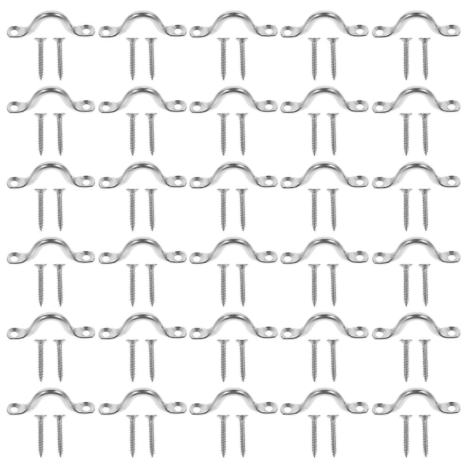 Canoe Kayak Accessories 50 Sets U Shaped Fastener For Boating Outdoor Activities Durable Silver Material For Personal Users