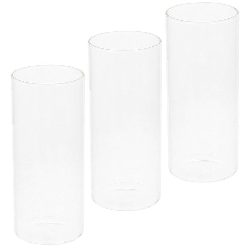 3pcs Transparent Glass Cylinder Candle Holders for Table Decor, Elegant Tealight Cups for Weddings, Banquets & Home Decoration