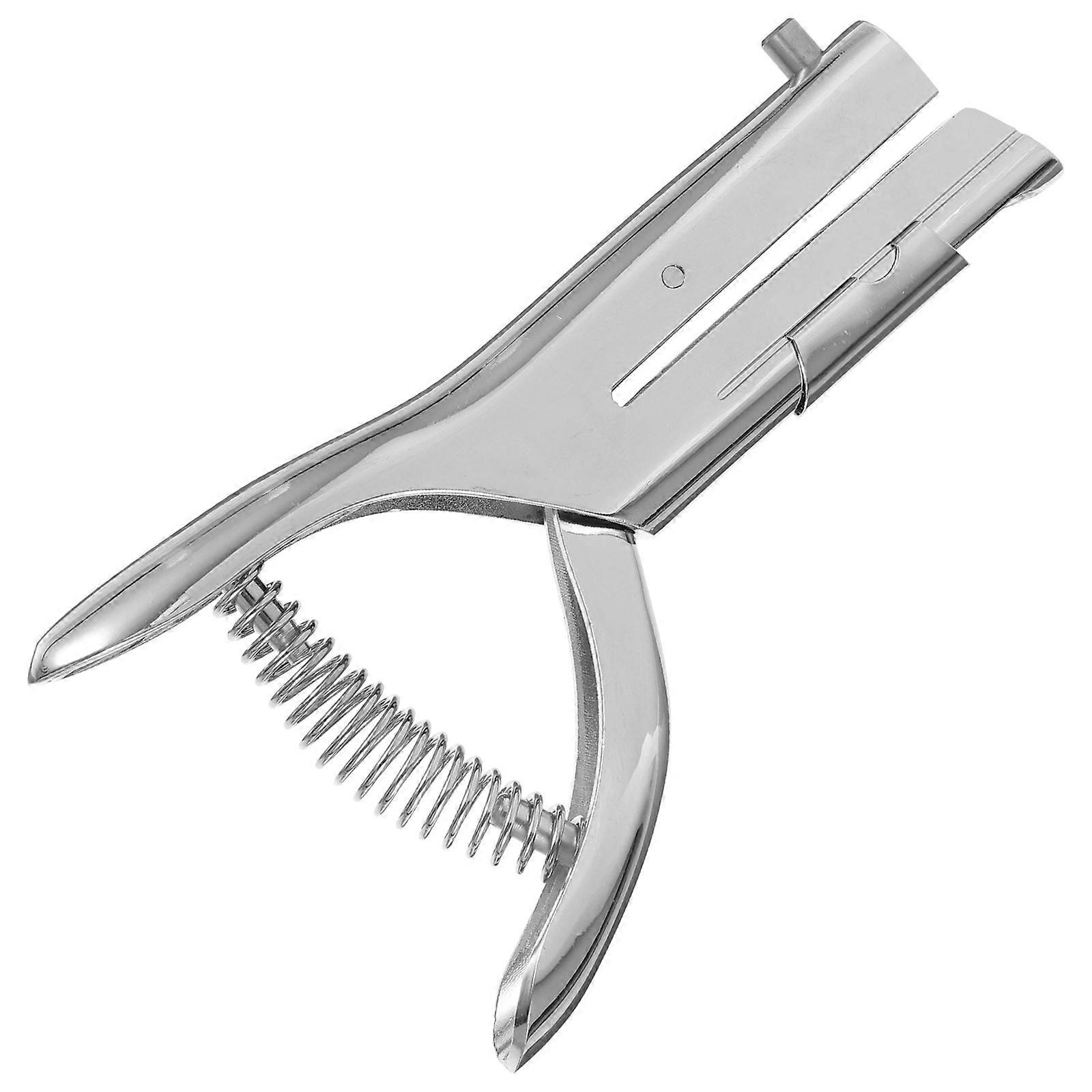 Office Accessory Planner Puncher Simple Structure Multi Function Paper Puncher Business Card Maker Silver 1Set