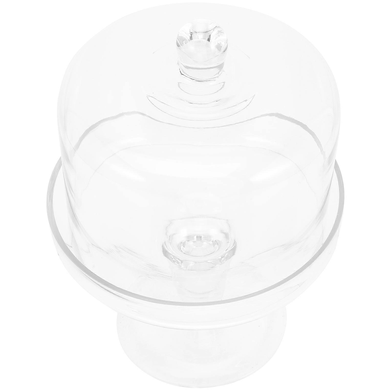 Transparent Glass Cake Plate for Storage with High Base and Large Capacity Ideal for Weddings Birthdays and Home Use 7.5 inches