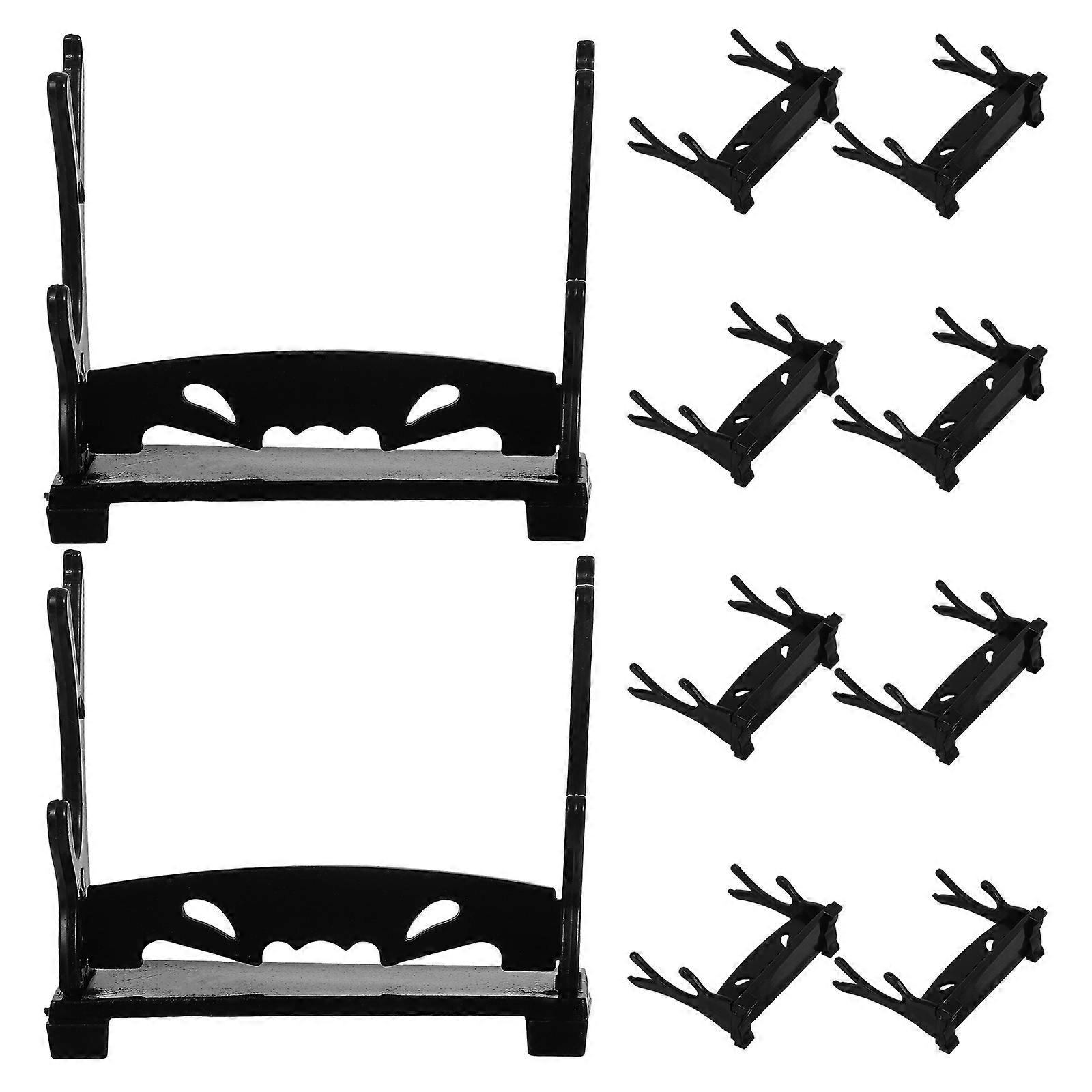 Black ABS Toy Sword Stand for Decoration Durable and Stable Desktop Display Holder