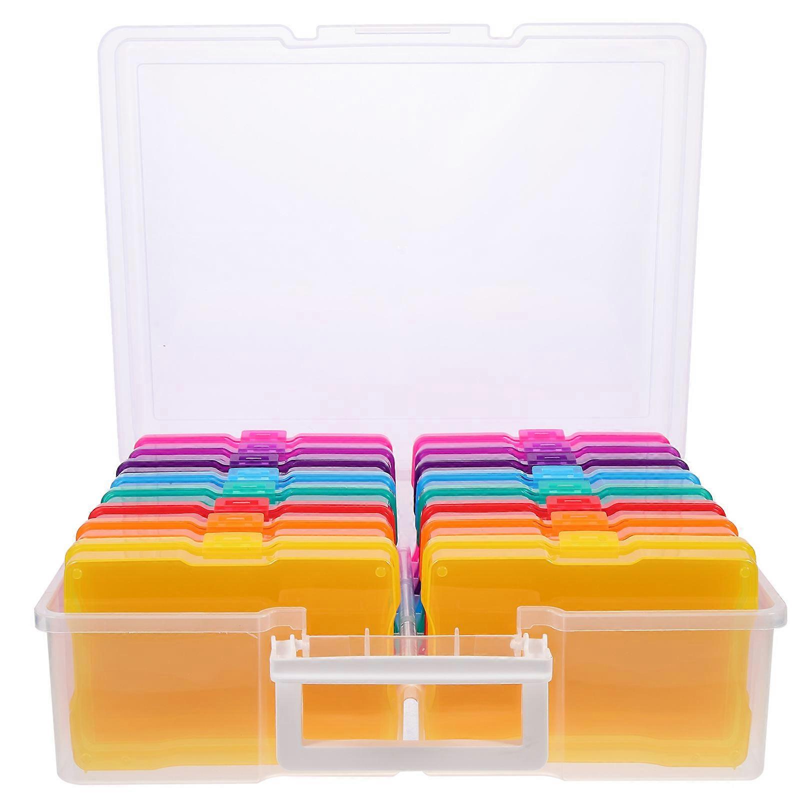 Card Organizer Photo Storage Boxes Travel Rectangular Protection 1 Set