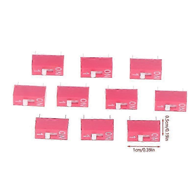 2025 10pcs Slide Type Switch Module 1 2 3 4 5 6 8PIN 2.54mm DIP Red Pitch Toggle Switch Red Snap Switch Dial Switch IGMOPNRQ