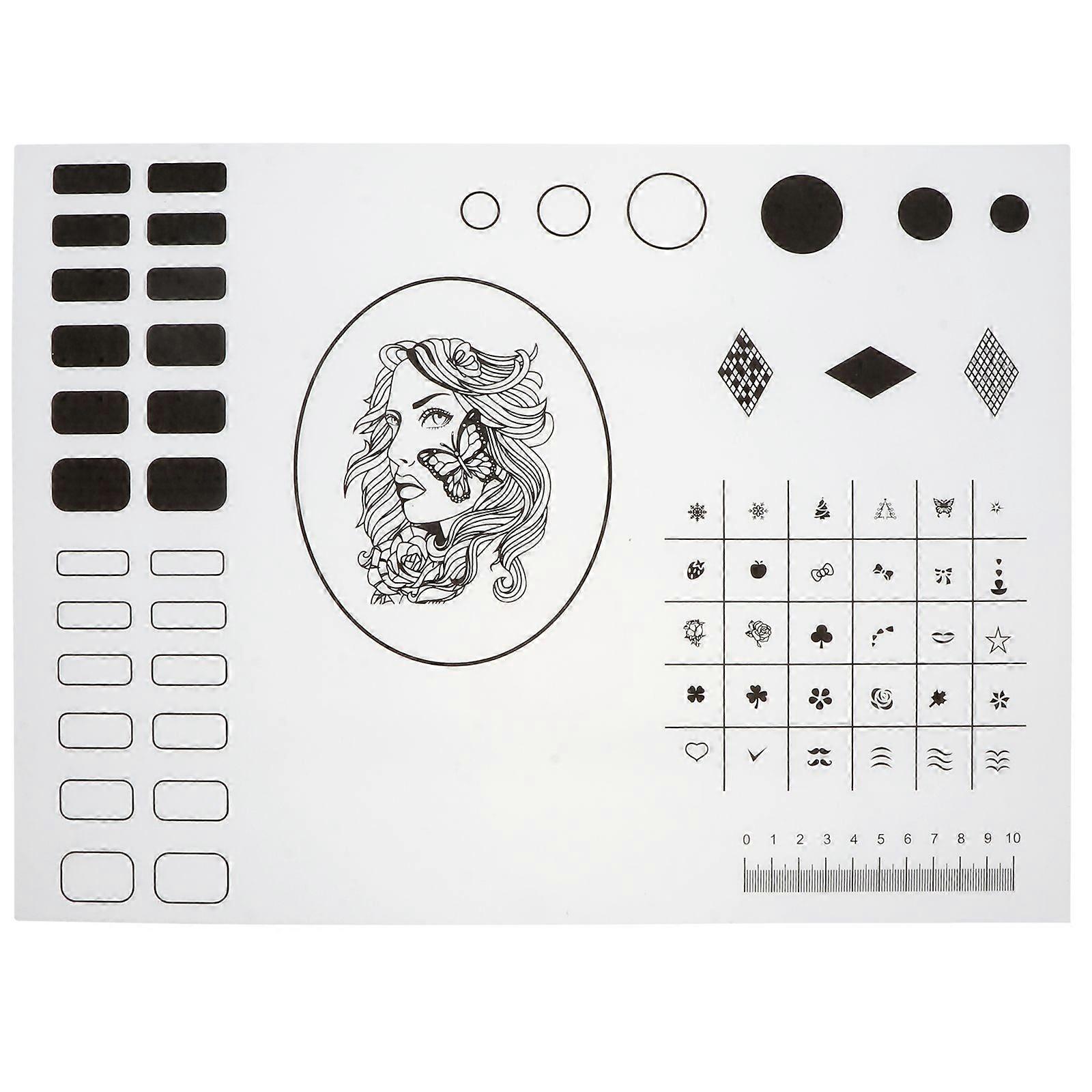 Acrylic Nail Training Mat Silicone Trainer Sheet for Application Practice