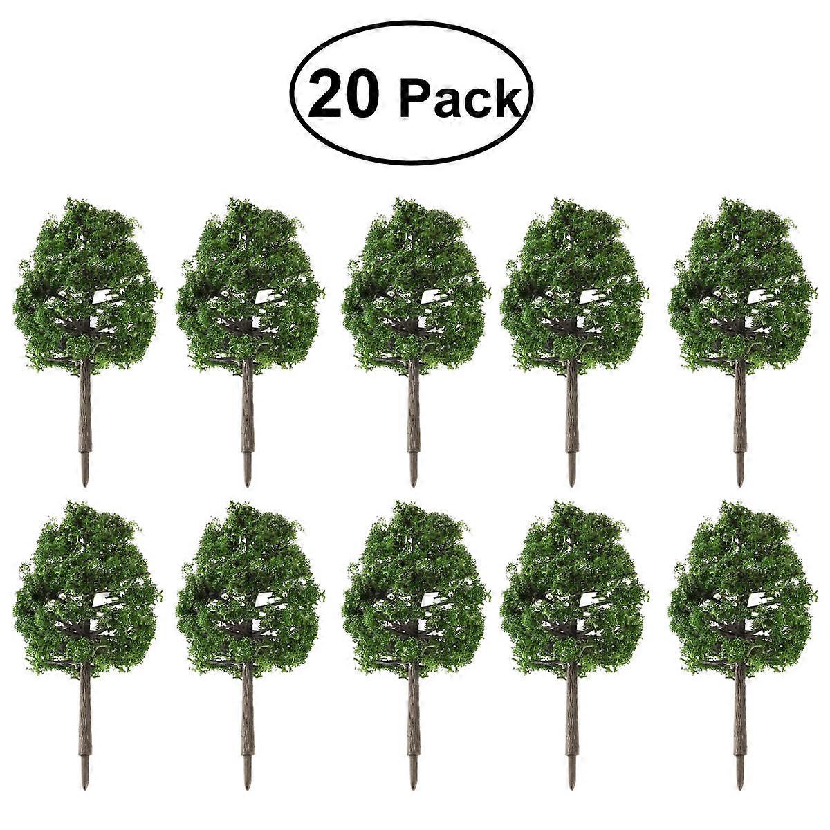 Trees For Diorama Simulation Tree Plastic 9cm Dark Trees 20Pcs Living Room