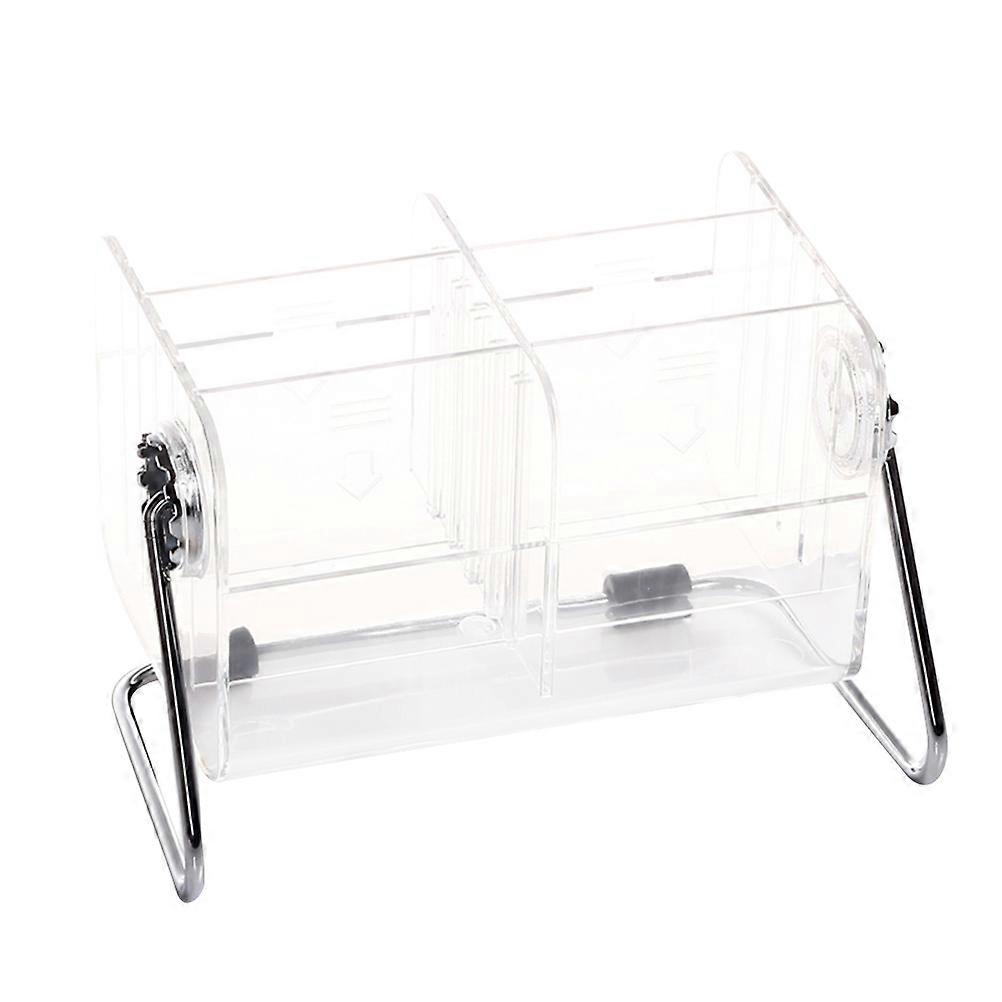 Acrylic Remote Control Storage Box with 6 Grids for Organizing Devices Transparent