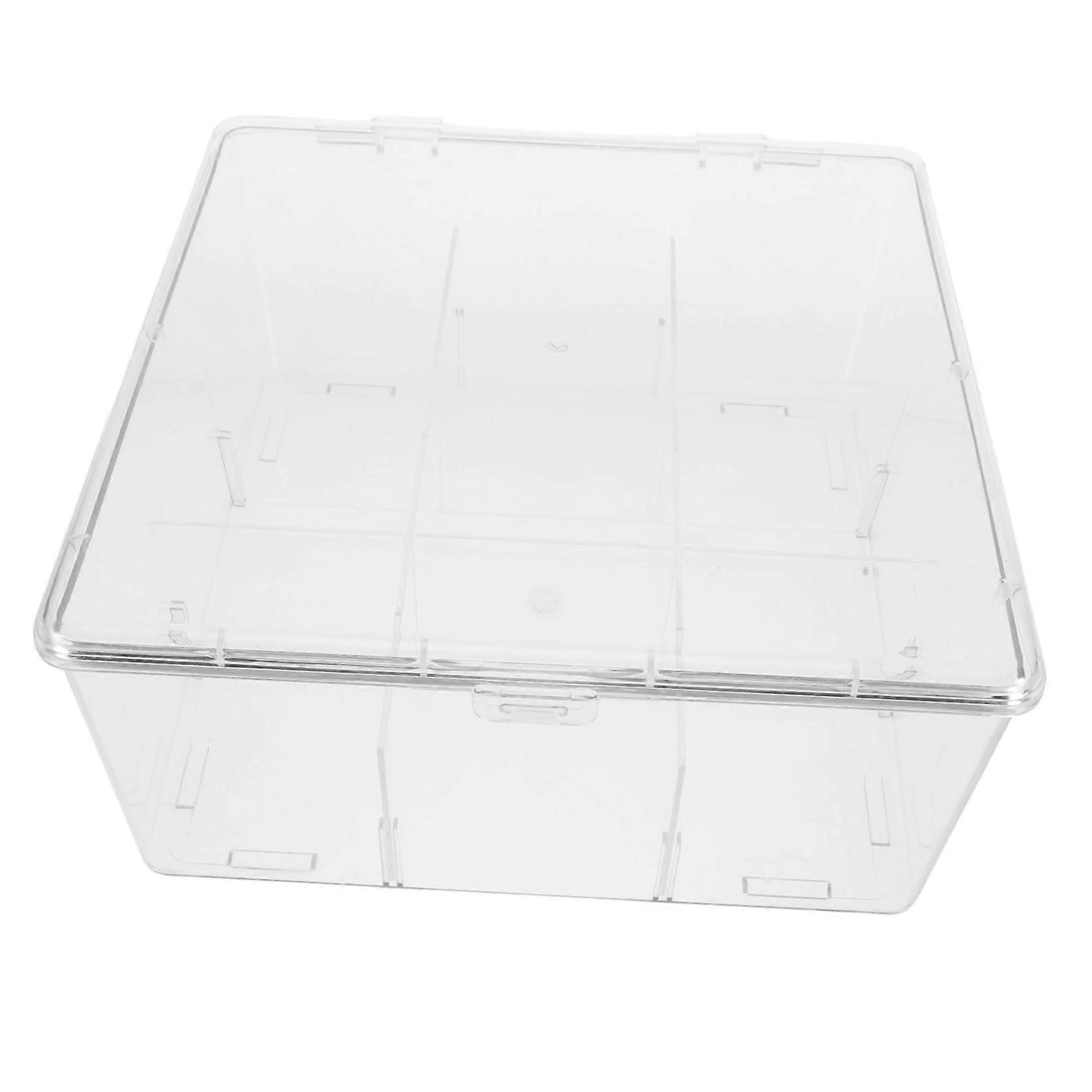Clear Acrylic Card Box for Gaming Cards - Durable Card Organizer Storage Case with Lid for Game Cards Holder