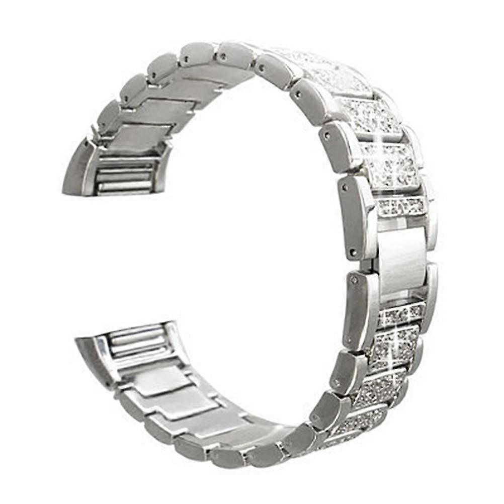 Wrist Strap For Charge 2 With Arc Folding Buckle Comfortable Silver Secure Fit 1Pack