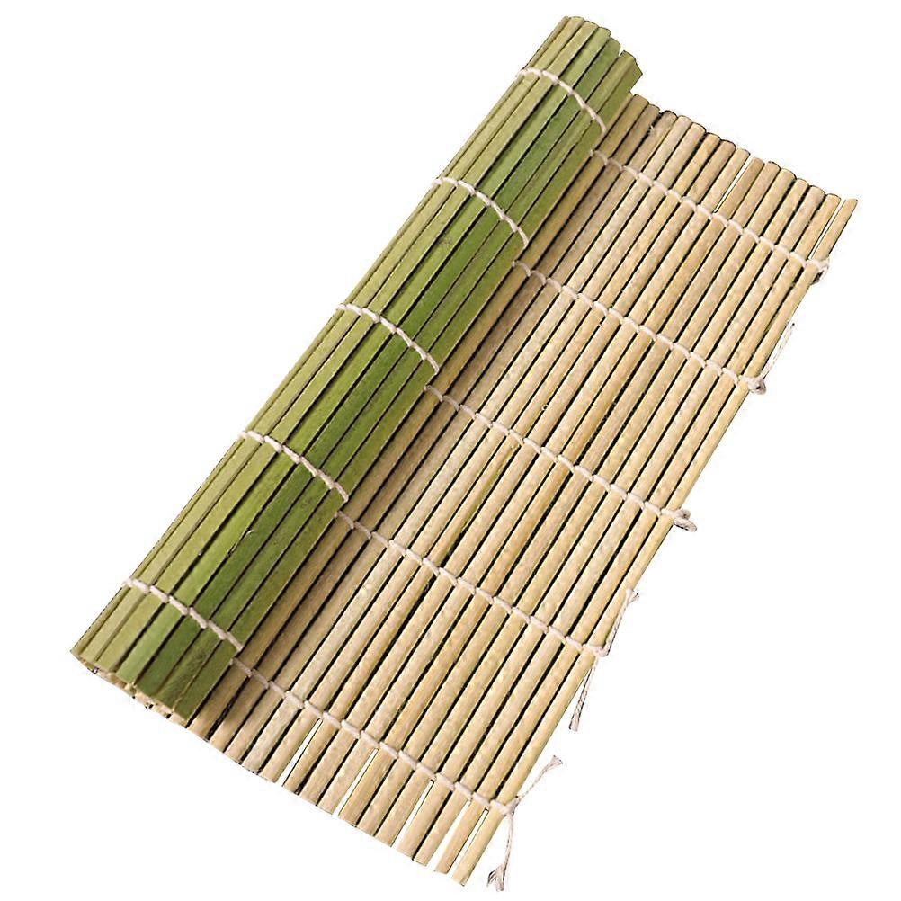 Bamboo Sushi Rolling of Synthetic Materials for Kitchen Use Easy to Clean and Store 27x27cm Green