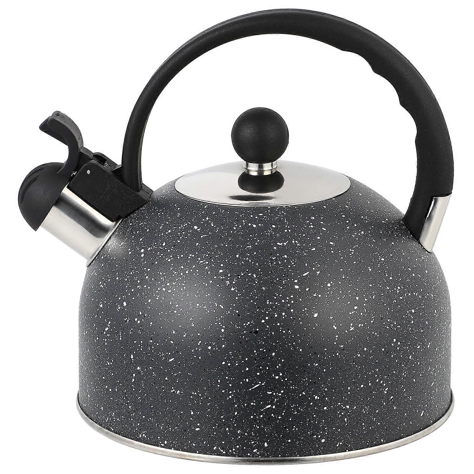 Stainless Steel Whistling Kettle with Heat Resistant Handle, Thickened Design for Gas and Induction Stoves, Automatic Whistle Function for Tea and
