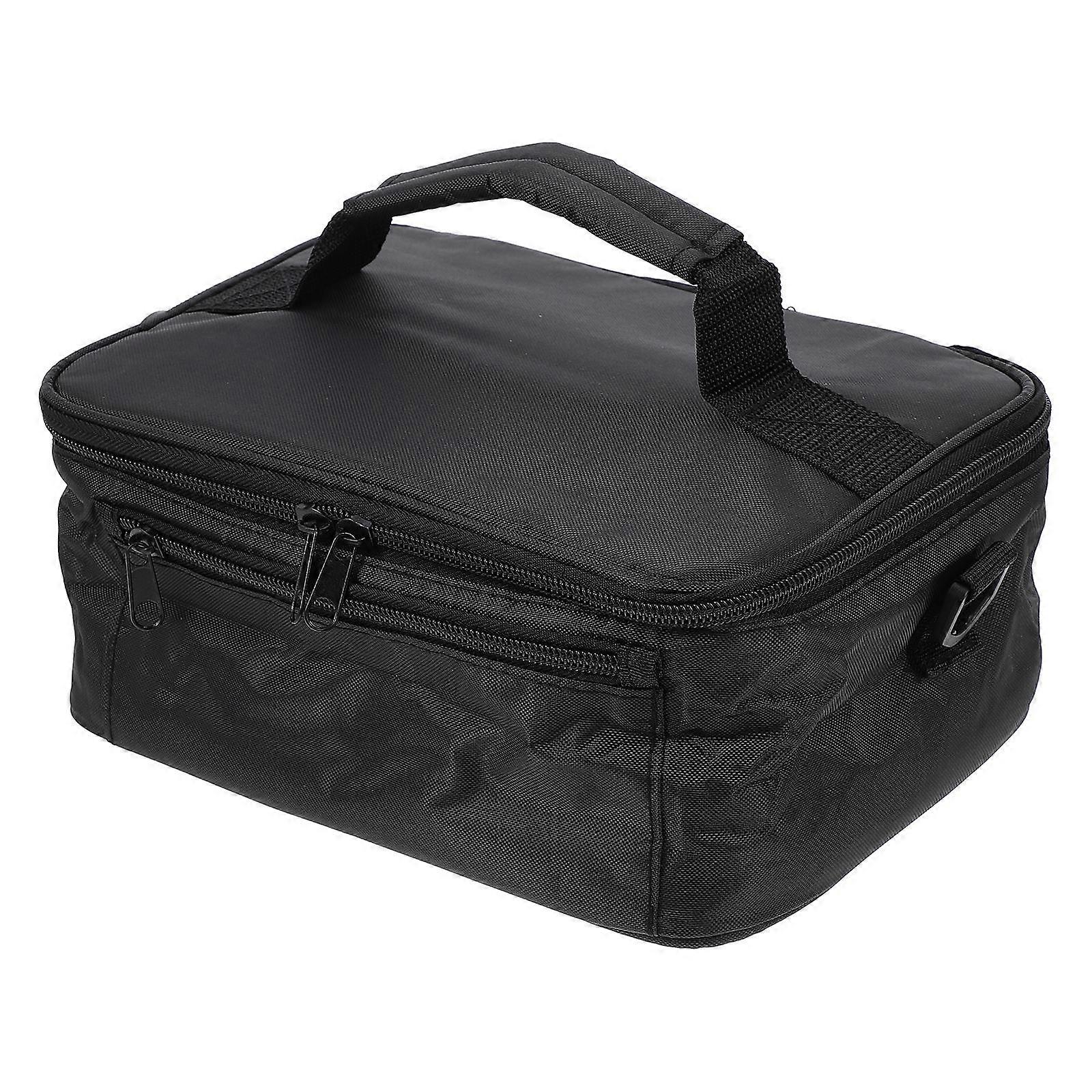 Insulation Lunch Bag 1Set Designed For Men Women Outdoor Use Compact And Rectangular Shape Black Color With Heating Function