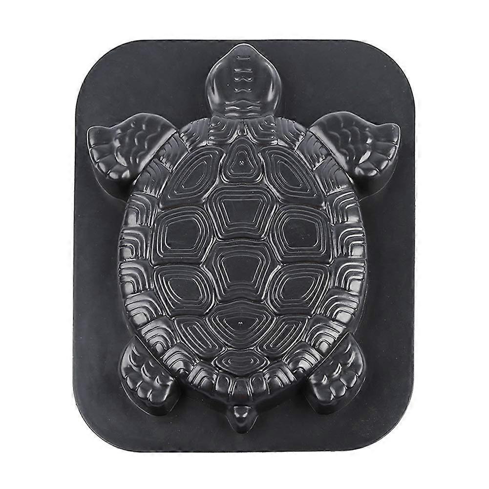 Concrete Stencils ABS Turtle Shape Paving Mold For Landscape And Garden Path, Reusable Cement Tool, Black