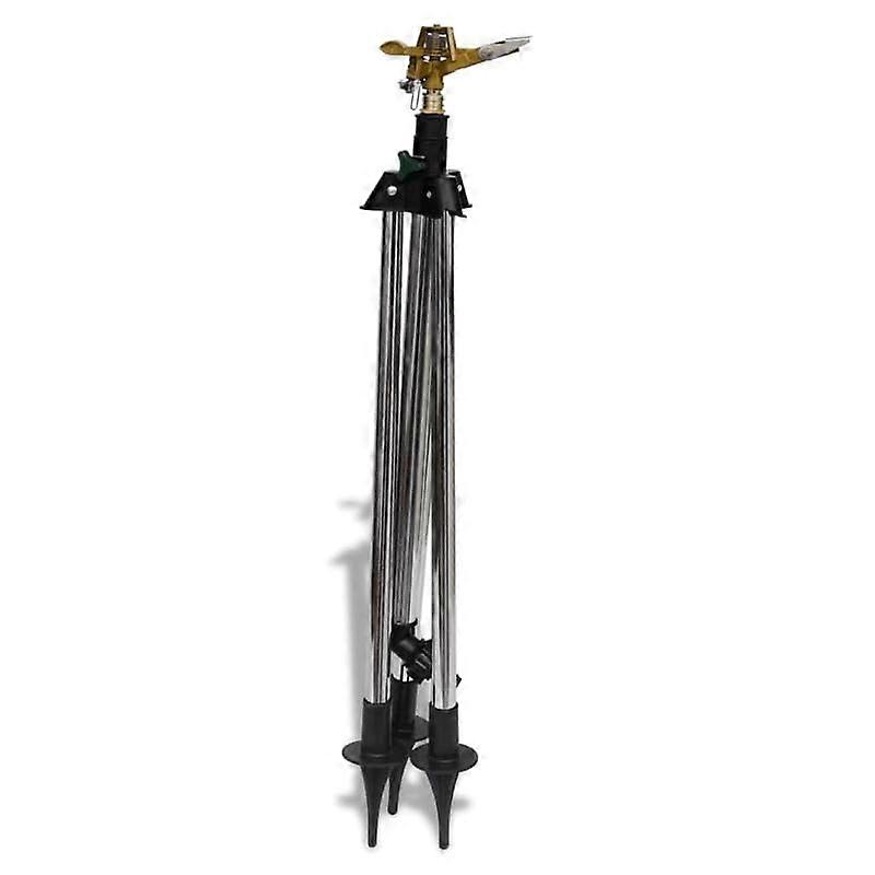 Impulse Sprinkler for Garden Irrigation on Tripod Stand – 360° Watering with Zinc Alloy for Even Irrigation, Ideal for Lawns Large Garden Areas.
