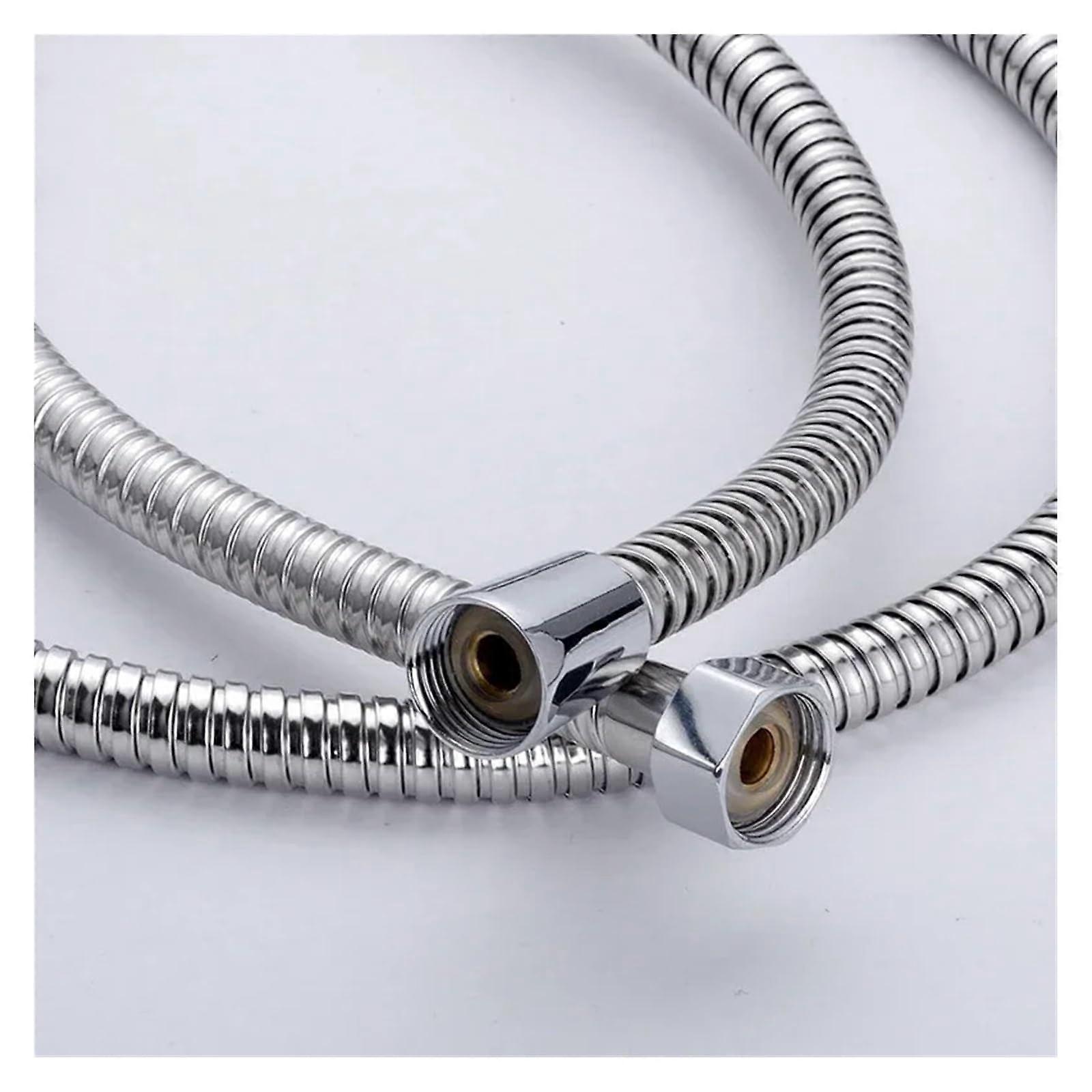 304 Stainless Steel High-Pressure Shower Hose 1.5m Flexible Anti-Tangle Universal Connector Portable Showerhead