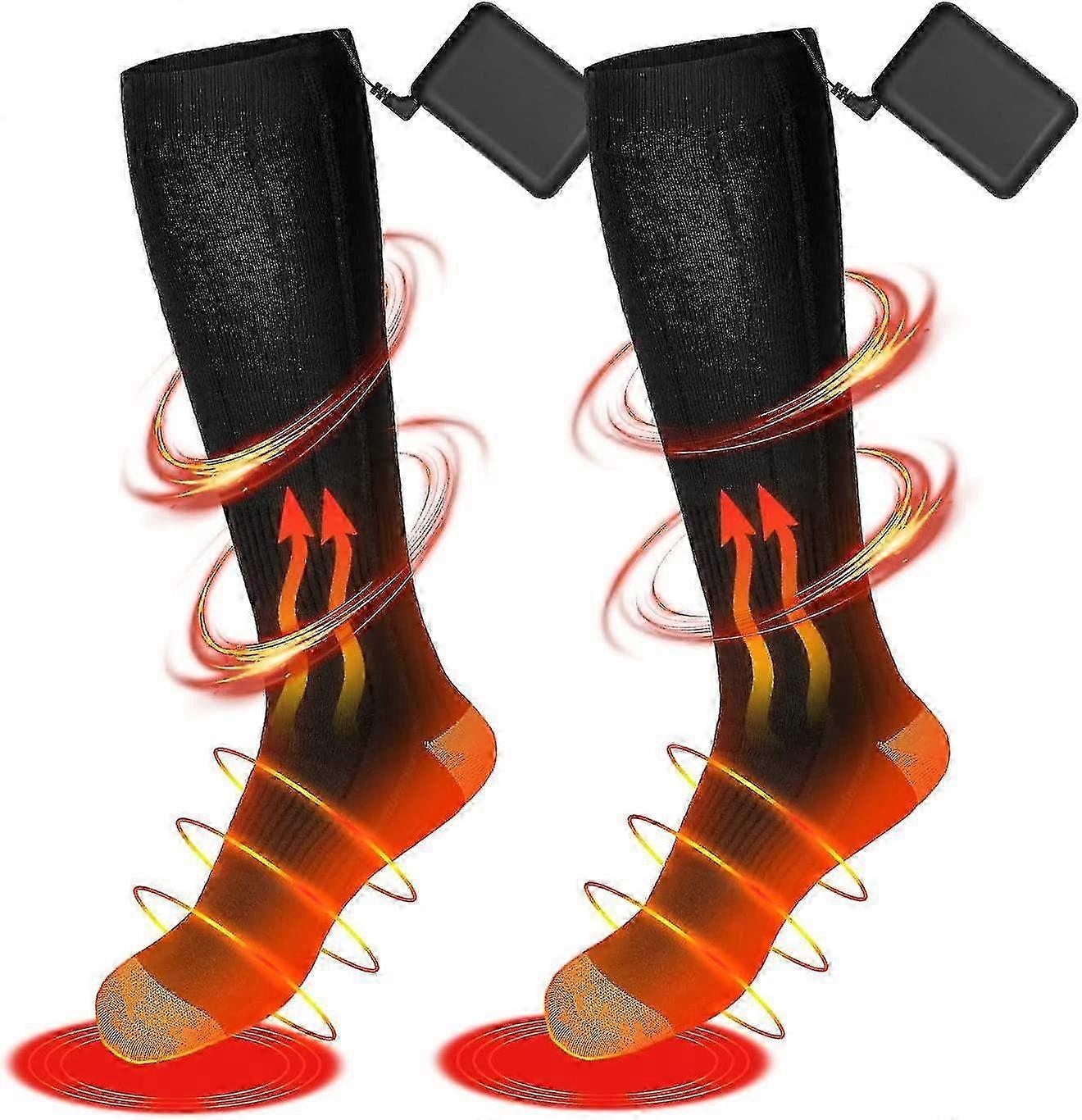 Calze riscaldate Uomo Donna, Calze riscaldate con batteria ricaricabile, Scaldapiedi elettrici riscaldati