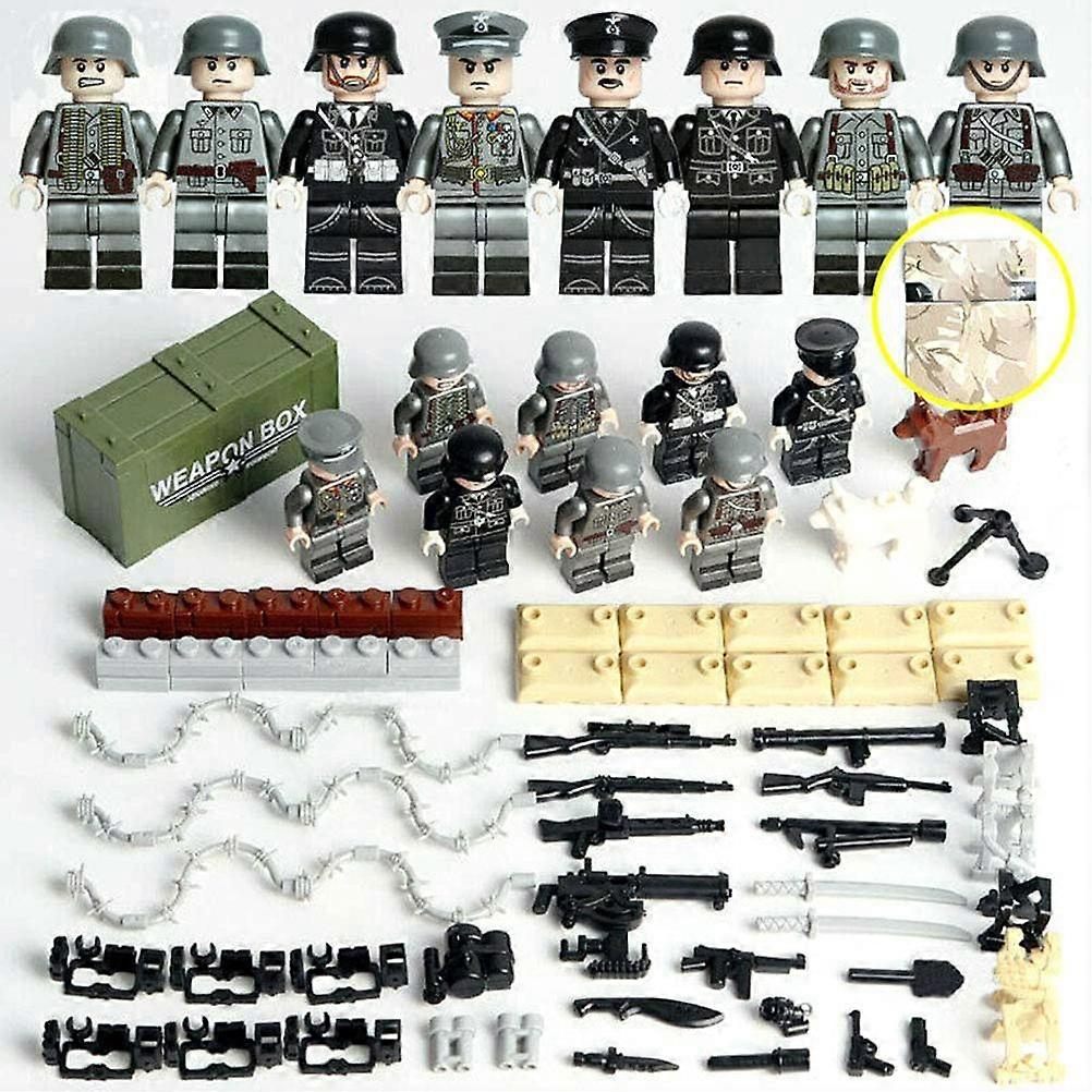 Mini Soldiers Figures Set Army Model Toys Weapons and Soldiers Assembled Educational Toys Perfect Gift for Army Fan